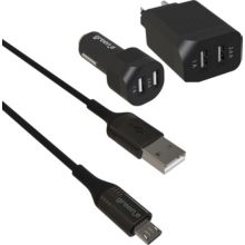 Chargeur secteur GREEN_E KIT DE CHARGE Ecoconçu Micro-USB/USB