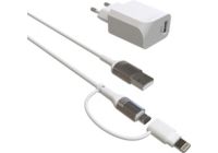 Chargeur secteur GREEN_E Kit de Charge Ecoconçu USB-C/Lightning