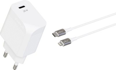 Chargeur secteur GREEN_E Kit Fast charge Ecoconçu Lightning/USB-C