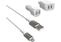 Pack de charge GREEN_E KIT CHARGE Ecoconçu Cable Lightning/USB