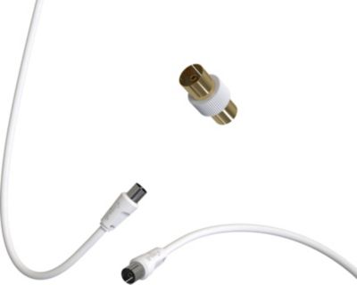 Câble antenne TV GREEN_E Cable Ecoconçu Antenne TV 1,5m + Raccord Câble antenne TV GREEN_E Cable Ecoconçu Antenne TV 1,5m + Raccord