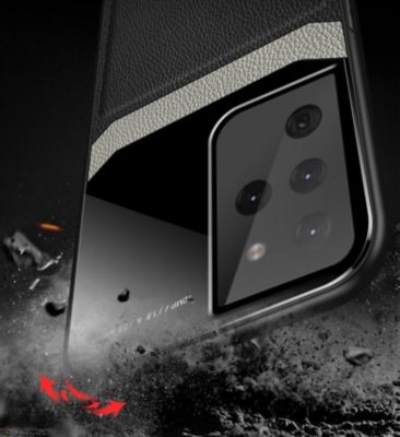 Coque SHOT CASE Effet Cuir SAMSUNG Galaxy S21 Ultra NOIR Coque SHOT CASE Effet Cuir SAMSUNG Galaxy S21 Ultra NOIR