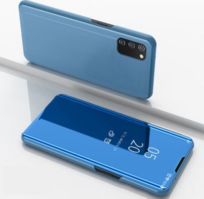 Coque intégrale SHOT CASE Clapet Miroir SAMSUNG Galaxy A02s BLEU