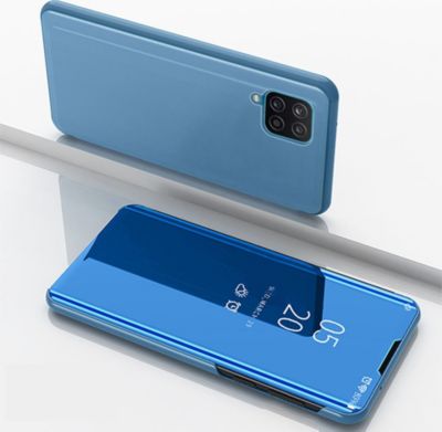 Coque intégrale SHOT CASE Clapet Miroir SAMSUNG Galaxy A42 BLEU