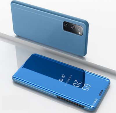 Coque intégrale SHOT CASE Clapet Miroir SAMSUNG Galaxy S20 FE BLEU