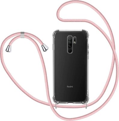 Coque avec cordon SHOT CASE Coque Cordon XIAOMI Redmi 9 ROSE