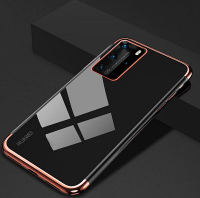 Coque SHOT CASE Silicone Bord HUAWEI P50 Fine ROSE