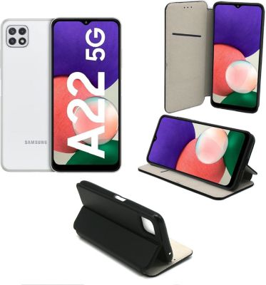 Housse XEPTIO Samsung Galaxy A22 5G Etui noir