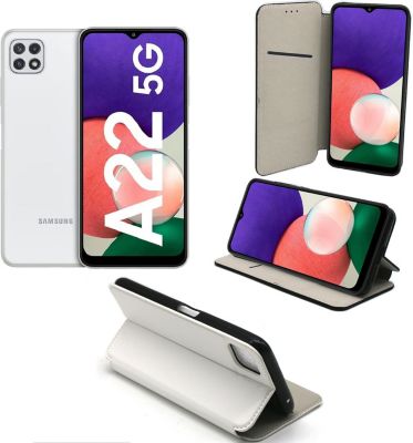 Housse XEPTIO Samsung Galaxy A22 5G Etui blanc Housse XEPTIO Samsung Galaxy A22 5G Etui blanc