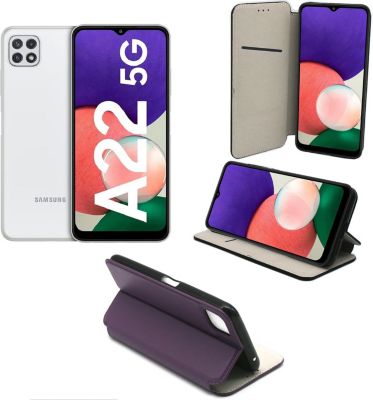 Housse XEPTIO Samsung Galaxy A22 5G Etui violet Housse XEPTIO Samsung Galaxy A22 5G Etui violet