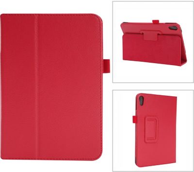Étui avec stand intégré pour tablette Apple iPad 10.2 2019, 2020, 2021  (7th, 8th, 9th Gen) - Cuir synthétique, couleur rouge Housse Pochette