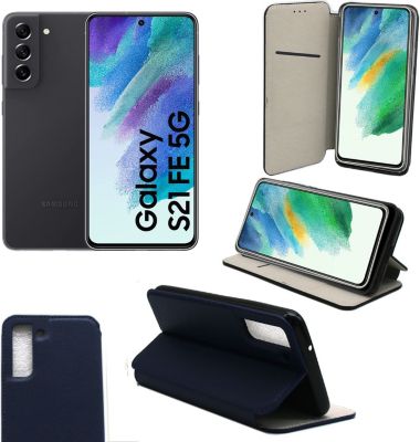 Housse XEPTIO Samsung Galaxy S21 FE 5G Etui bleu Housse XEPTIO Samsung Galaxy S21 FE 5G Etui bleu