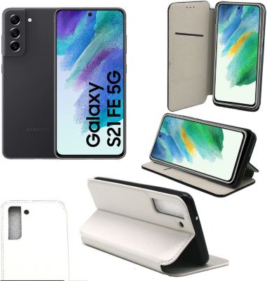 Housse XEPTIO Samsung Galaxy S21 FE pochette blanche Housse XEPTIO Samsung Galaxy S21 FE pochette blanche