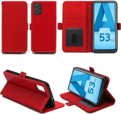 Housse XEPTIO Samsung Galaxy A53 5G pochette rouge Housse XEPTIO Samsung Galaxy A53 5G pochette rouge
