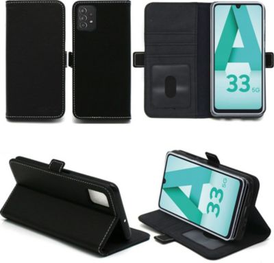 Housse XEPTIO Samsung Galaxy A33 5G pochette noire