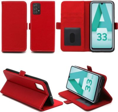 Housse XEPTIO Samsung Galaxy A33 5G pochette rouge