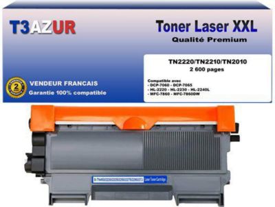 Toner T3AZUR compatible Brother TN2220, TN2010