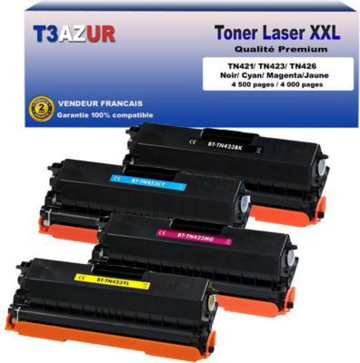 Toner T3AZUR compatibles avec Brother TN421, TN423