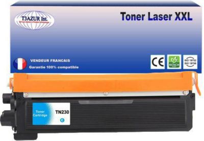 Toner T3AZUR compatible avec Brother TN230 Cyan