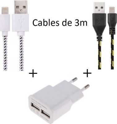  SHOT CASE Chargeur IPHONE 14 Lightning 2 Cables Tr SHOT CASE Chargeur IPHONE 14 Lightning 2 Cables Tr