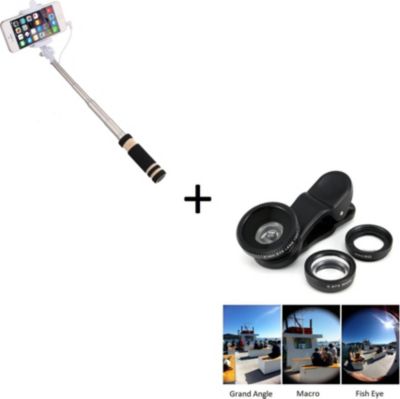 Support smartphone SHOT CASE Photo IPHONE 14 PlusMini Selfie Stick +