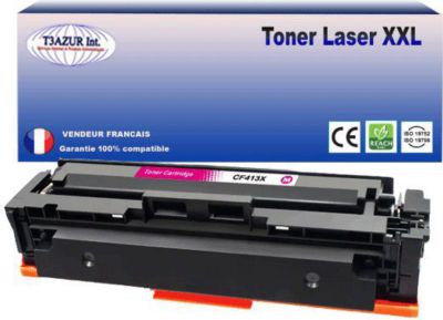 Toner T3AZUR remplace HP CF413X / 410X Magenta Toner T3AZUR remplace HP CF413X / 410X Magenta