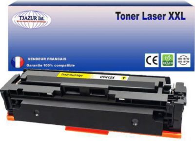 Toner T3AZUR remplace HP CF412X / 410X Jaune