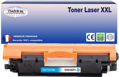 Toner T3AZUR remplace HP CF351A / 130A  Cyan