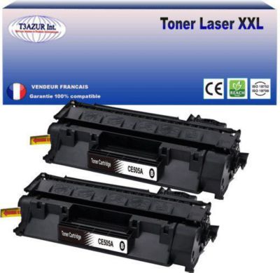 Toner T3AZUR remplaceHP CE505X(05X) Noir