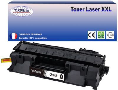 Toner T3AZUR remplace HP CE505X(05X) Noir