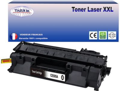 Toner T3AZUR remplace HP CE505X(05X) Noir Toner T3AZUR remplace HP CE505X(05X) Noir
