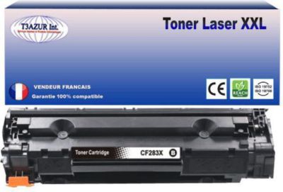Toner T3AZUR remplace HP CF283X (83X) Noir