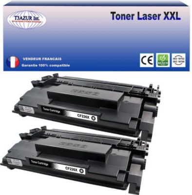 Toner T3AZUR remplace HP CF226X (26X) Noir