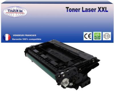 Toner T3AZUR remplace HP CF237X (37X) Noir - 25 000p