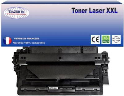 Toner T3AZUR remplace HP Q7516A (16A)Noir- 12 000p