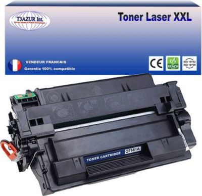 Toner T3AZUR remplace HP Q7551A (51A) Noir - 6 500p