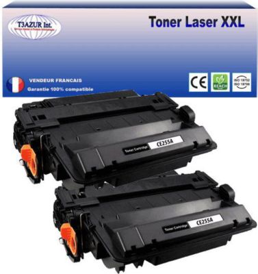 Toner T3AZUR remplace HP CE255A Noir- 6 000p Toner T3AZUR remplace HP CE255A Noir- 6 000p