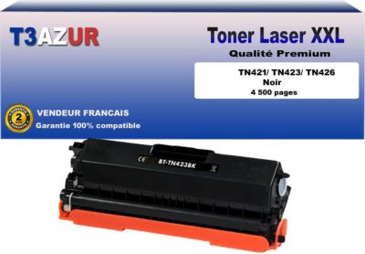 Toner T3AZUR compatible avec Brother  TN423 Noir