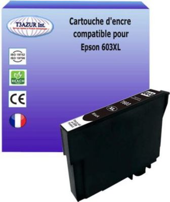 Cartouche d'encre T3AZUR pour Epson 603XL Noire