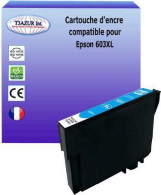 Cartouche d'encre T3AZUR pour Epson 603XL Cyan