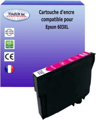Cartouche d'encre T3AZUR pour Epson 603XL Magenta Cartouche d'encre T3AZUR pour Epson 603XL Magenta