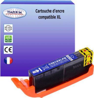 Cartouche d'encre T3AZUR pour Canon TS8352 TS9100    Photo Bleue