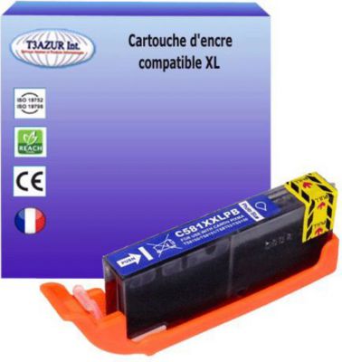 Cartouche d'encre T3AZUR pour Canon TS8300 TS8350 Photo Bleue Cartouche d'encre T3AZUR pour Canon TS8300 TS8350 Photo Bleue