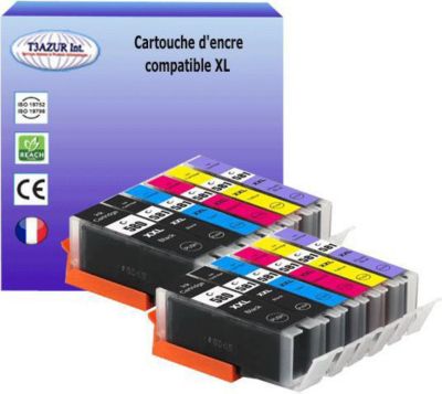 Cartouche d'encre T3AZUR pour Canon TS9150 TS9155 (Pack 12)