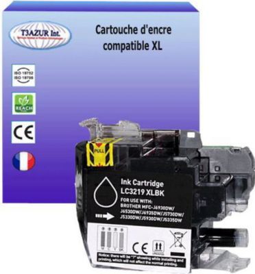Cartouche d'encre T3AZUR remplace Brother LC3219 XL Noire