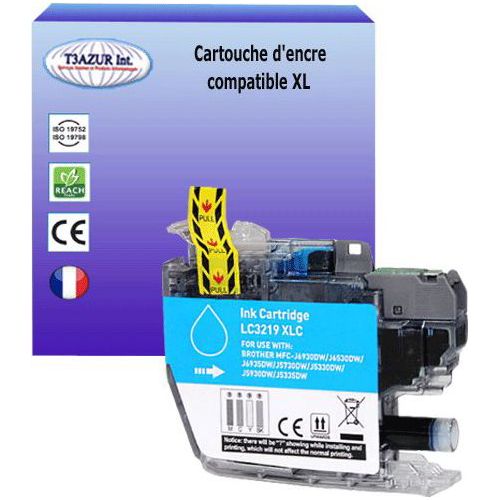 T3Azur - Cartouche compatible Brother LC3217 / LC3219XL - Cyan - Cartouche  d'encre - Rue du Commerce