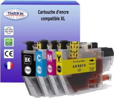 Cartouche d'encre T3AZUR remplace Brother LC3213 XL  (pack 4)