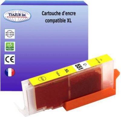 Cartouche d'encre T3AZUR pour Canon CLI-551 XL Jaune