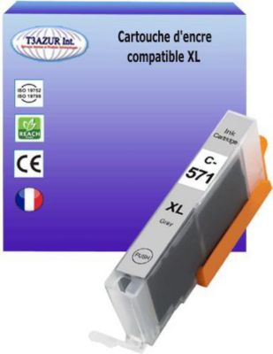 Cartouche d'encre T3AZUR pour Canon CLI571 XL Gris