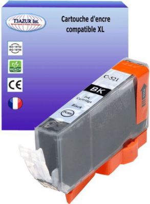 Cartouche d'encre T3AZUR pour Canon CLI521 XL Photo Noire